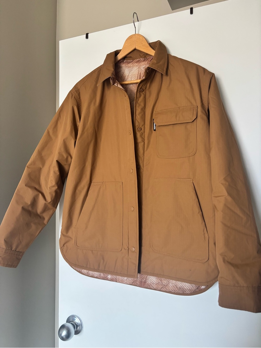 Women’s Brown reversible Workwear Jacket - Lightweight Casual Coat size S NWOT